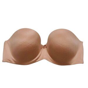 Victoria’s Secret 34D Strapless Underwire Bra Intimates Loungewear Tan